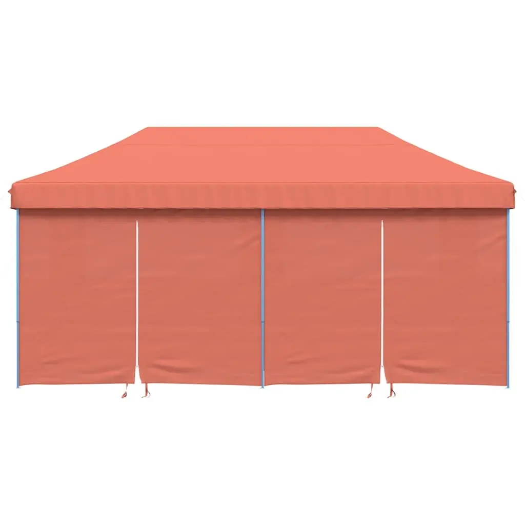 Foldable Pop-Up Party Tent with Sidewalls Outdoor Garden Canopy Event Gazebo Orange