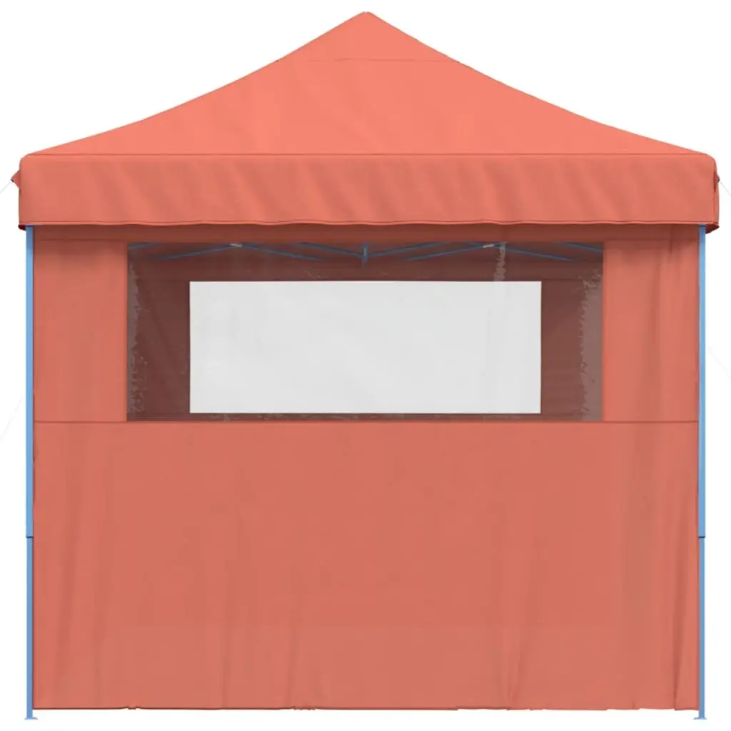 Foldable Pop-Up Party Tent 3 Sidewalls Outdoor Garden Gazebo Orange