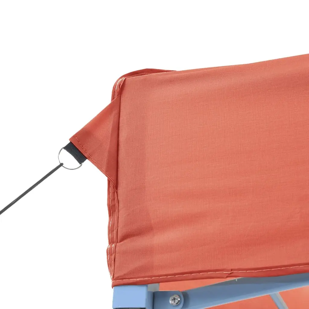 Foldable Pop-Up Party Tent 3 Sidewalls Outdoor Garden Gazebo Orange