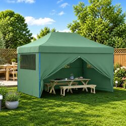 Enhance Your Outdoor Events with a Green Foldable Party Tent