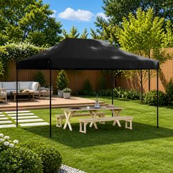 Foldable Pop-Up Party Tent Outdoor Gazebo Canopy Event Wedding Black