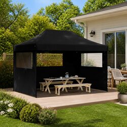 Black Foldable Gazebo Tent to Enhance Your Outdoor Events