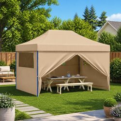 Beige Outdoor Gazebo for Weddings and Events
