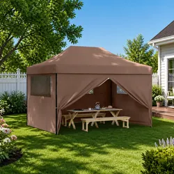 Enhance Your Gatherings with a Brown Pop-Up Party Tent