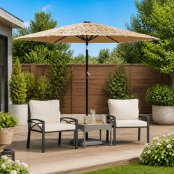 Enhance Your Outdoor Space with a Stylish Brown Parasol 268cm