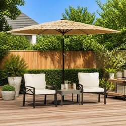 Enhance Your Outdoor Space with This Brown Parasol Umbrella