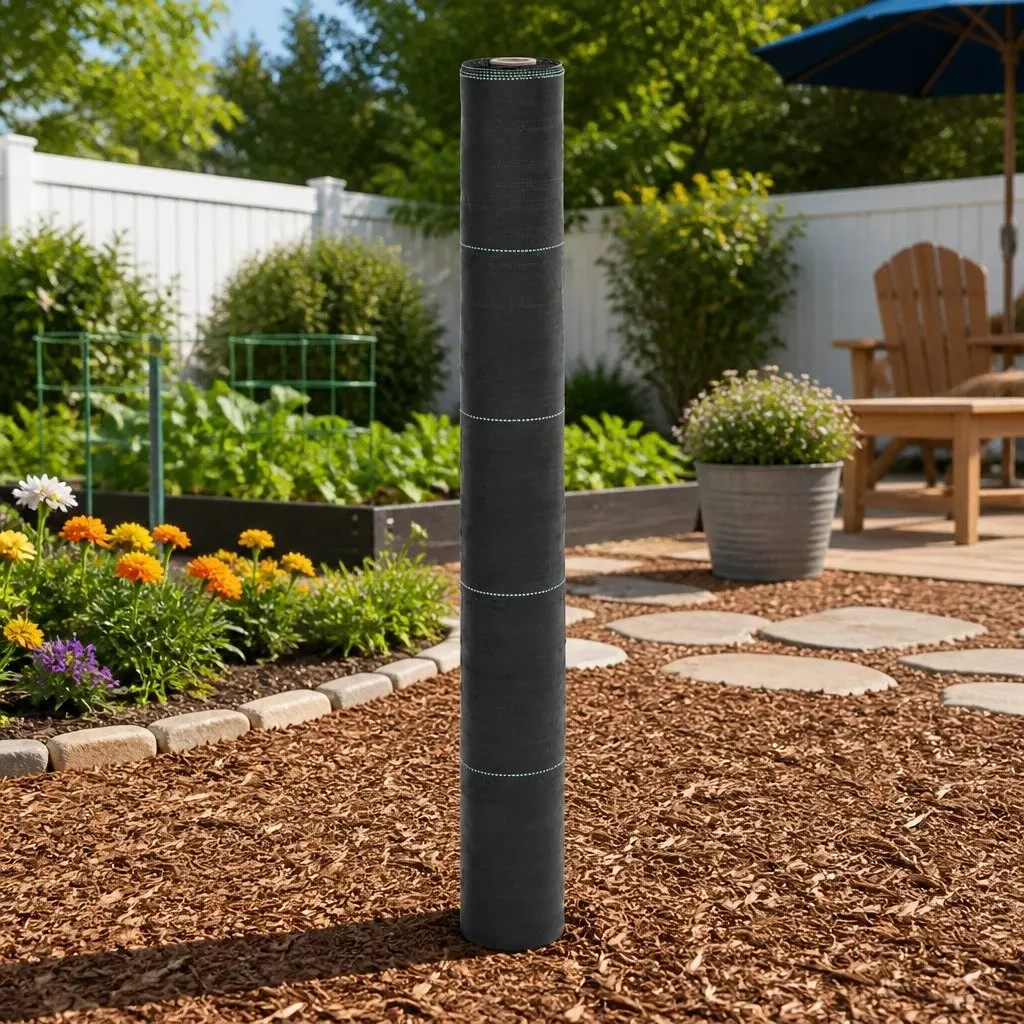 Weed Control Membrane Fabric 1x200m Black Durable UV Stabilised Polypropylene Garden Lawn Suppression Mat