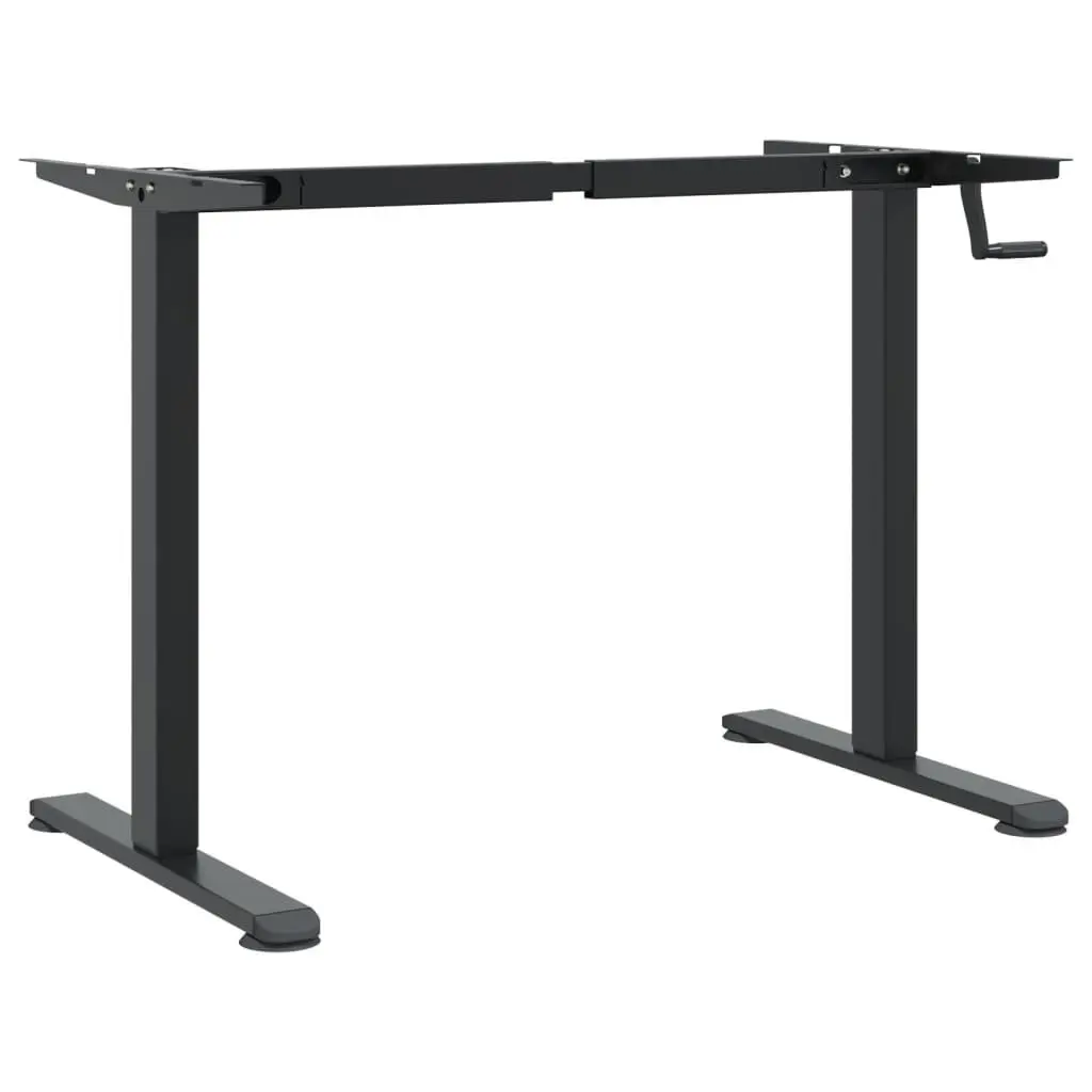 Adjustable Height Desk Frame Black Steel Home Office Workstation Riser
