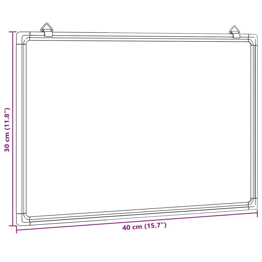 Magnetic Whiteboard 40x30 cm Smooth Lacquer Coated Surface Wall Mounted Office Display Board