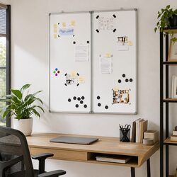 Magnetic Foldable Whiteboard Display Board Office Home School Presentation Notes