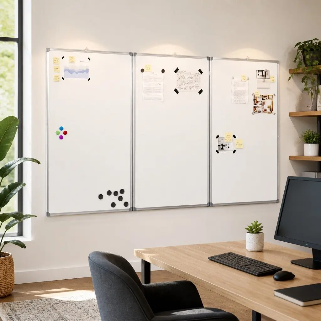 Magnetic Foldable Whiteboard 120x80cm Smooth Lacquer-Coated Surface
