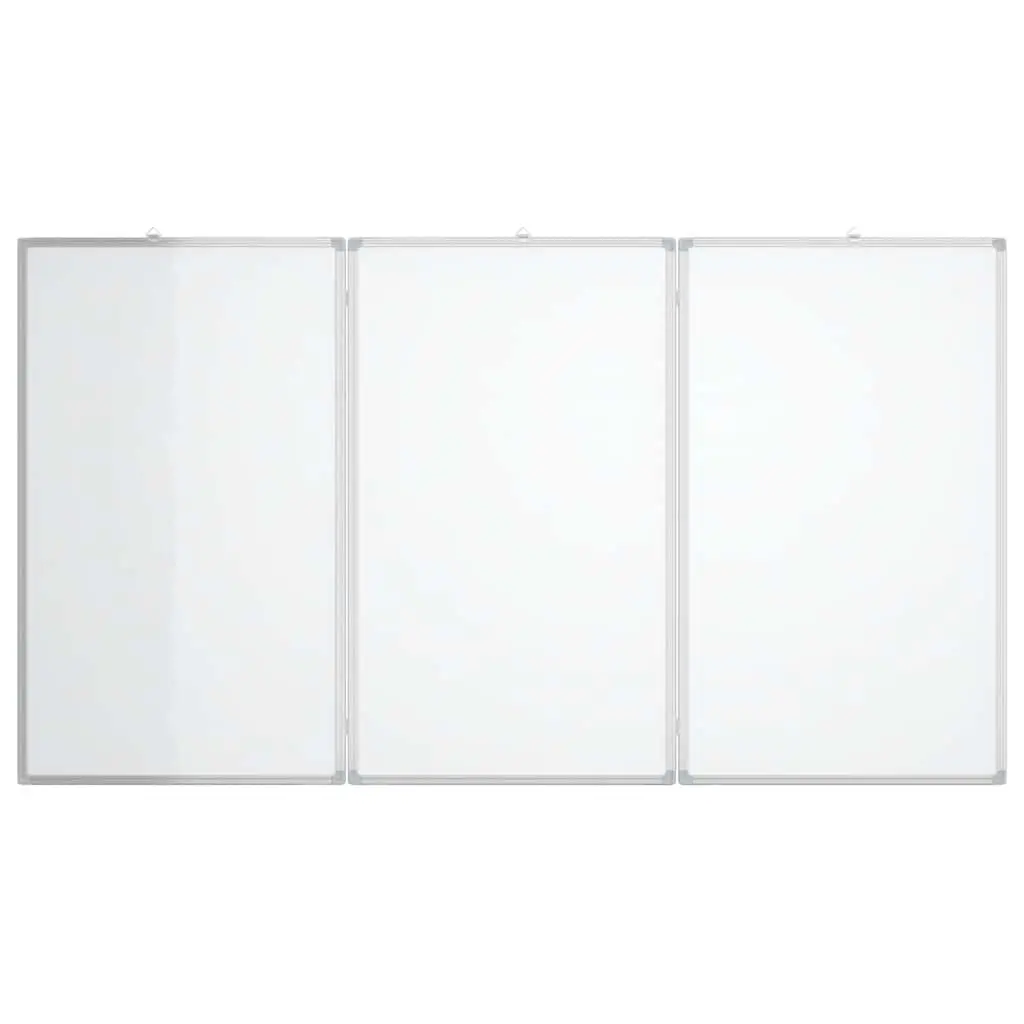 Magnetic Whiteboard 180x80 cm Foldable Two-Panel Display Board with Smooth Lacquer-Coated Surface for Office and Home Use