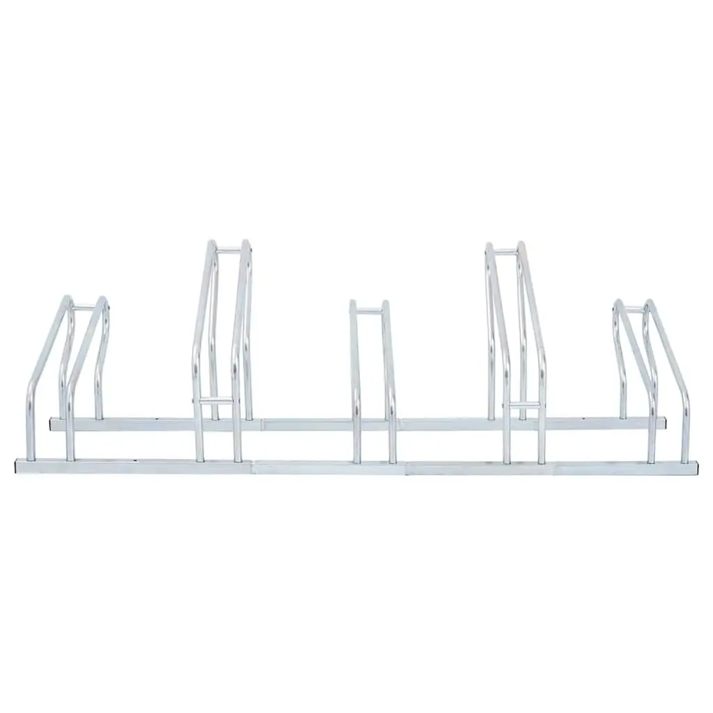 Bicycle Stand Freestanding 5 Bikes Storage Galvanised Steel Rack