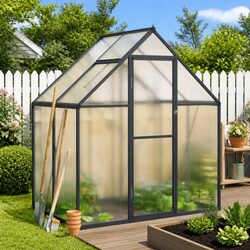 Enhance Your Gardening with an Anthracite Greenhouse 169x114x195 cm