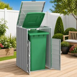 Grey Garden Wheelie Bin Storage Solution 72x81x115cm