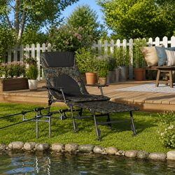 Fishing Bedchair Foldable Camping Bed Adjustable Mud Legs Outdoor Chair