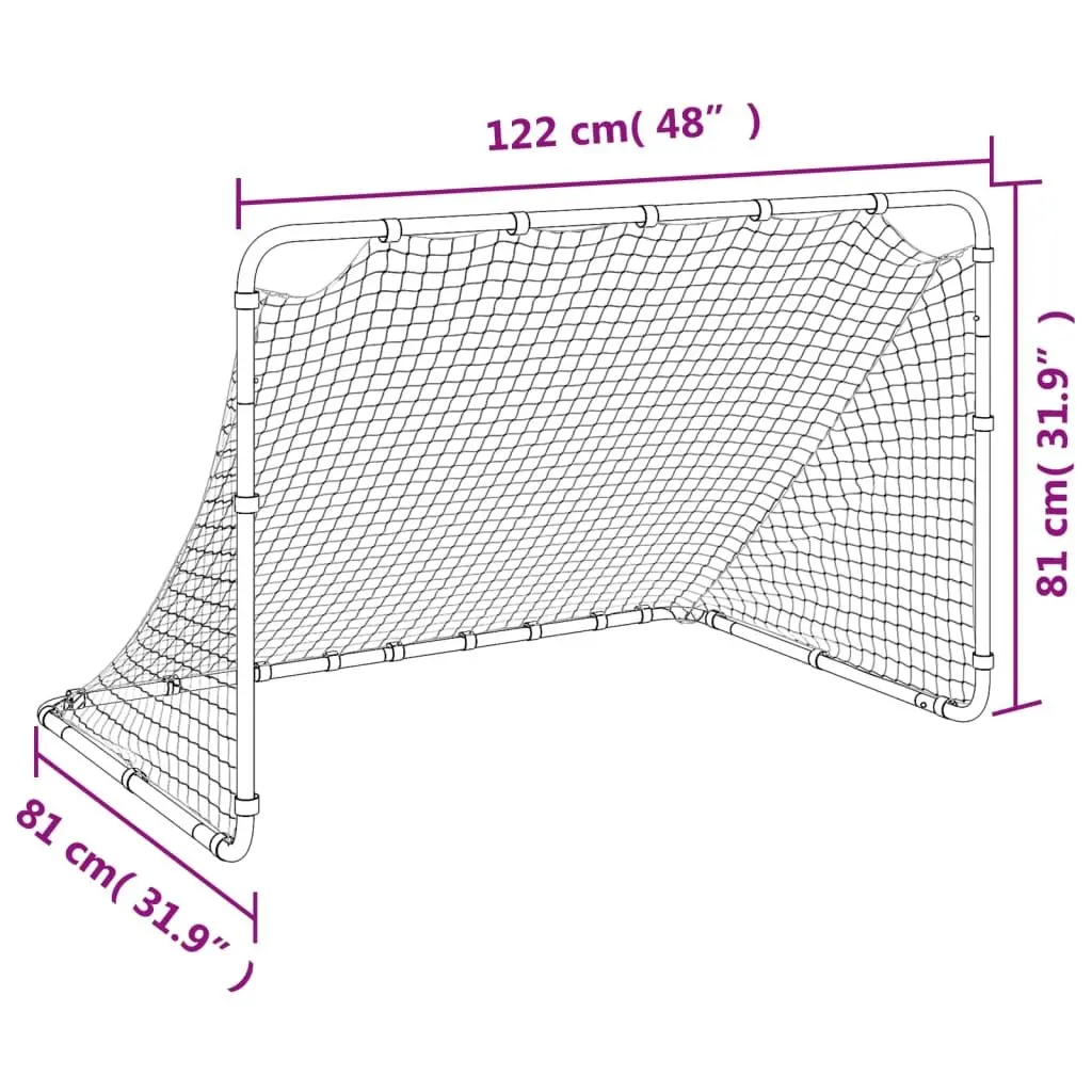 Soccer Goal 122x81x81 cm Portable Training Football Gate with Sturdy Steel Frame and Durable Polyester Net