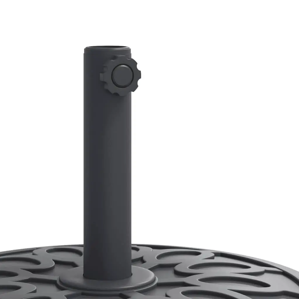 Round Parasol Base 27kg with Lockable Wheels for 38mm 48mm Poles Outdoor Umbrella