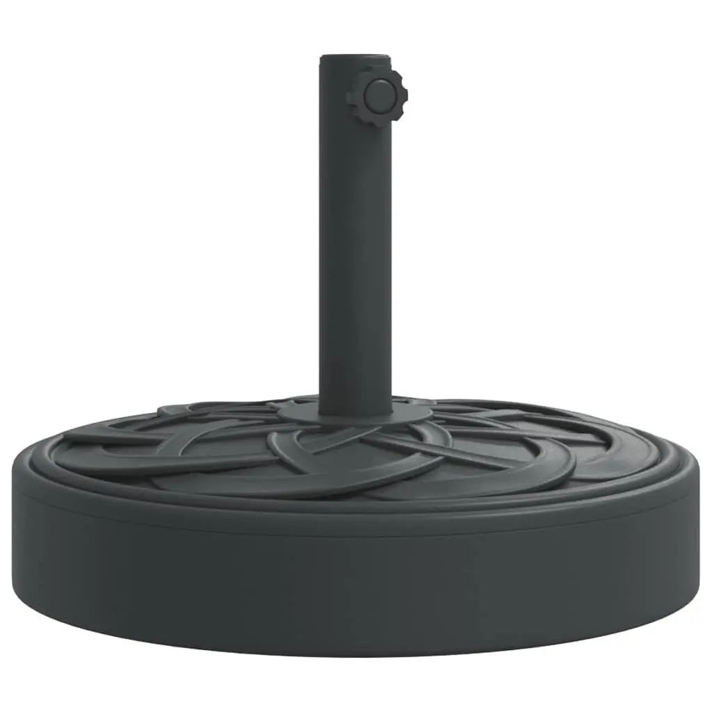 Parasol Base Round 25kg Concrete-Filled Plastic Stable Umbrella Stand Outdoor Garden Pole Mount Black