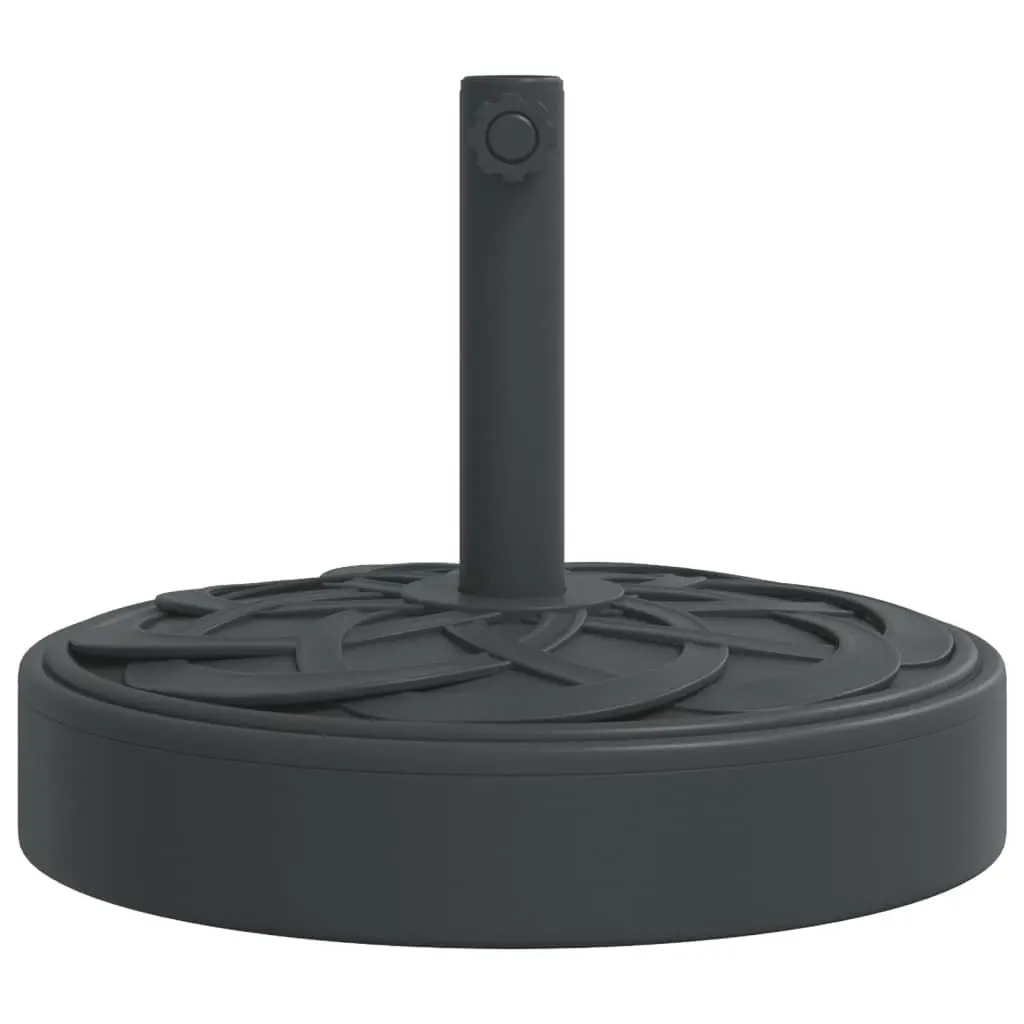 Parasol Base Round 25kg Concrete-Filled Plastic Stable Umbrella Stand Outdoor Garden Pole Mount Black