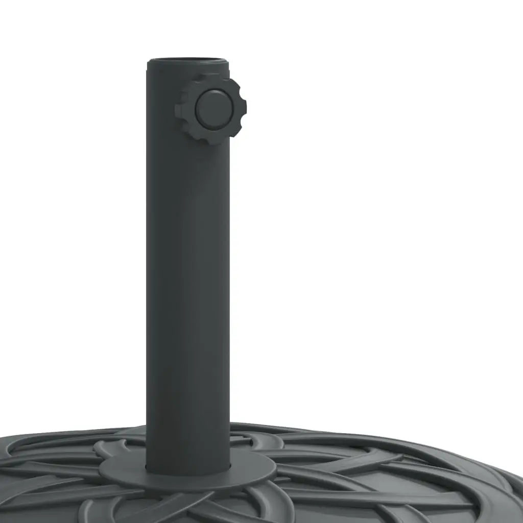 Parasol Base Round Black Durable Plastic Shell Concrete Filled Lockable Castors