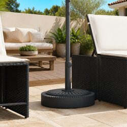 Black 25kg Parasol Base for Your Outdoor Oasis