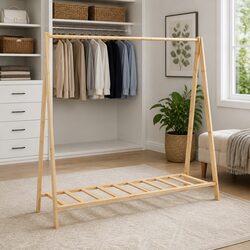 Foldable Bamboo Clothes Rack