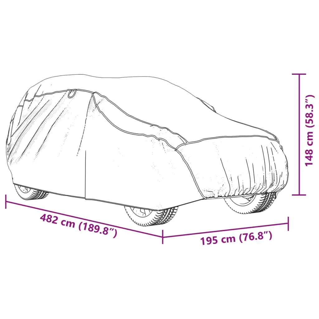 Car Cover SUV Full Size Grey Silver Hail Protection UV Rain Snow Dust