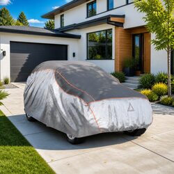 Elevate Your Parking Space with the XL Silver Grey SUV Cover