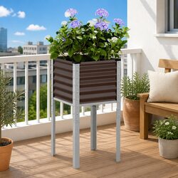 Elevate Your Outdoor Space with a Brown Steel Planter Box