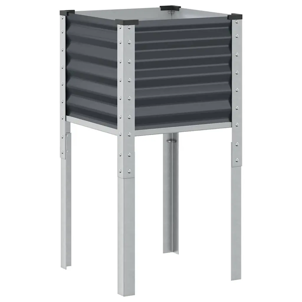 Steel Garden Planter Box 45x45x88cm Weather Resistant Durable Construction