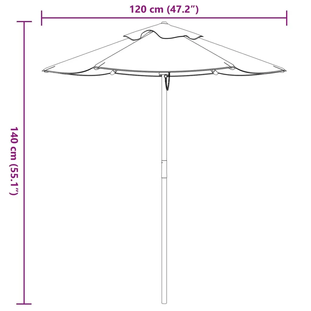 Kids Garden Umbrella 120x140cm Blue Portable Sunshade Canopy