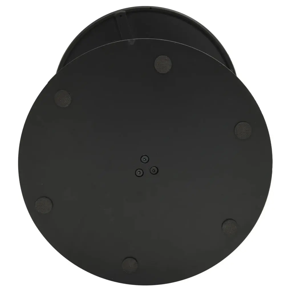 Round Garden Table Ø50cm Black Steel Frame Outdoor Patio Dining Height 72cm