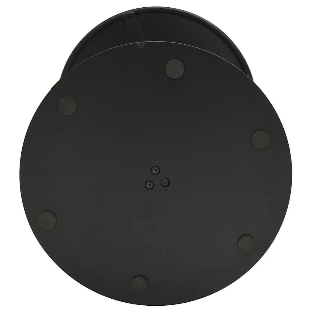 Round Garden Table 60cm Black Steel Frame Outdoor Patio Furniture
