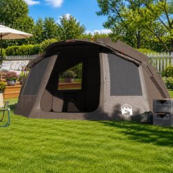 5-Person Grey Fishing Tent - Outdoor Camping Shelter