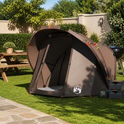 Brown Fishing Tent for 4 People - UV Protective Shelter