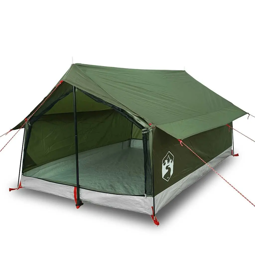 Camping Tent 2-Person Waterproof Mesh Ventilation Mosquito Protection Olive Green