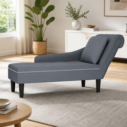 Enhance Your Space with a Grey Velvet Chaise Lounge