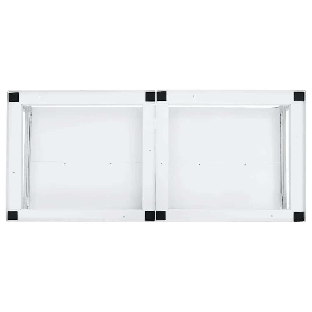 Washing Machine Pedestal White Stable Steel Frame with Pull-Out Storage Shelves