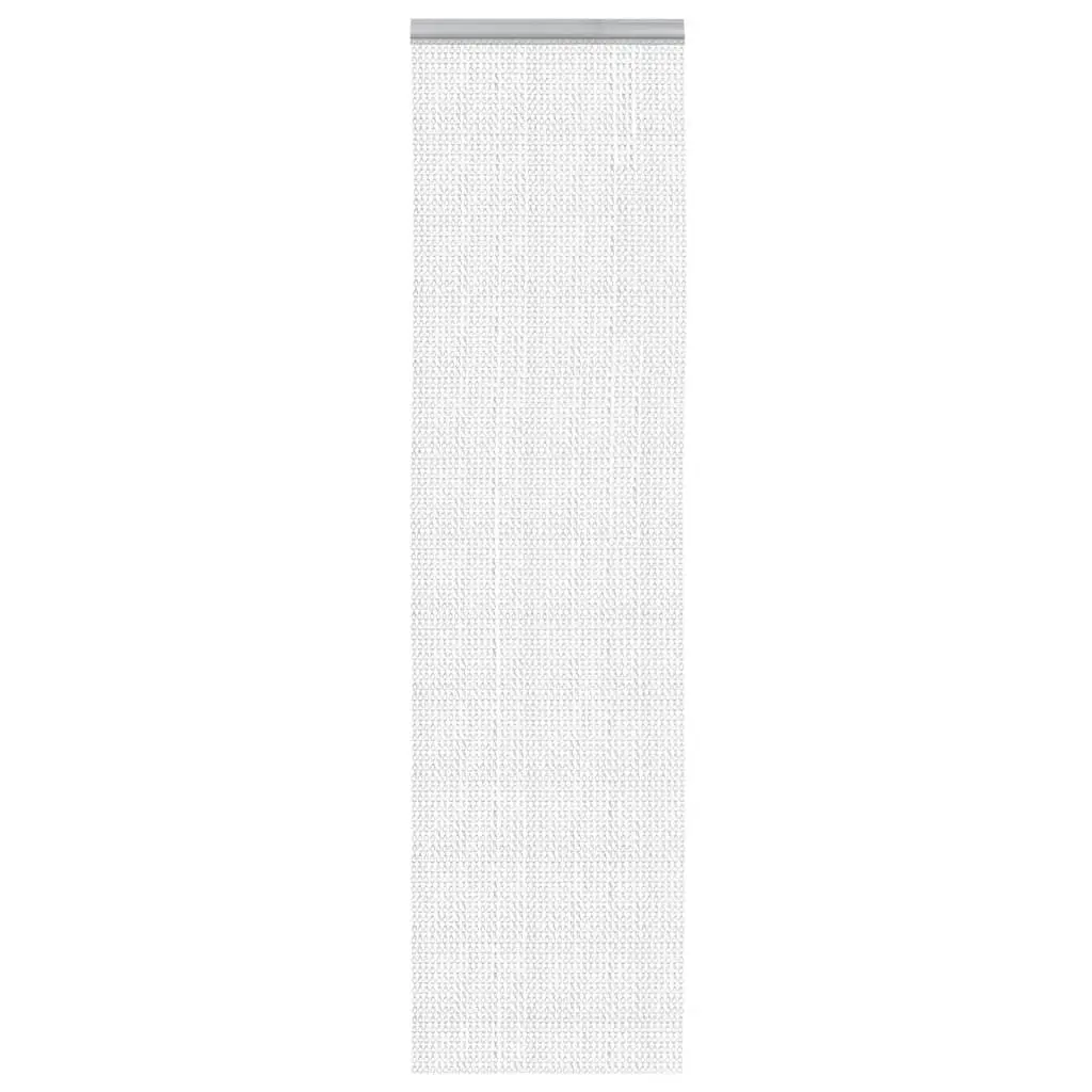 Chain Door Fly Screen 56x202 cm Aluminium Silver Adjustable Insect Barrier