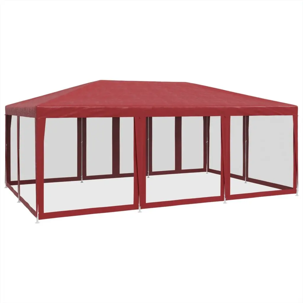 Party Tent 6x4m Outdoor Gazebo Canopy with 10 Mesh Sidewalls