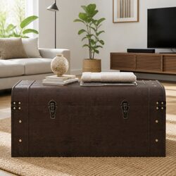 Enhance Your Living Space with a Versatile Brown Storage Chest