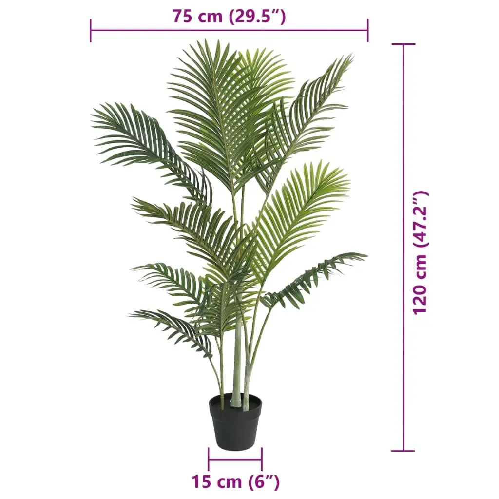 Artificial Palm Tree Indoor Decorative Plant 120cm Height Living Room Office
