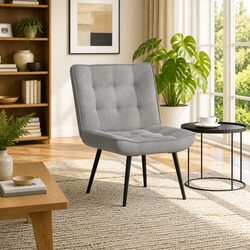 Transform Your Space with a Grey Velvet Relaxing Chair