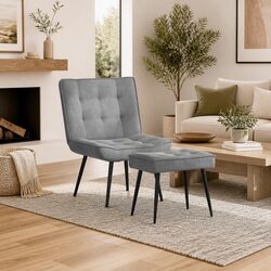 Enhance Your Space with a Grey Velvet Lounge Chair
