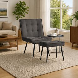 Enhance Your Space with Our Relaxing Chair and Footrest