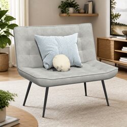 Stylish Grey Velvet Bench for Your Living Space 110cm