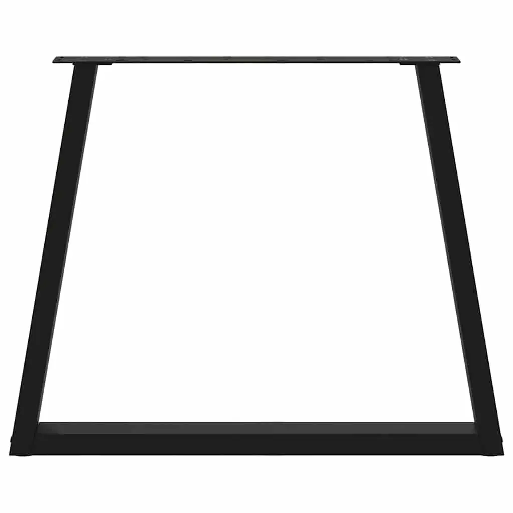 Dining Table Legs V-Shape Steel 70x72-73.3cm Adjustable Levellers 2pcs Black