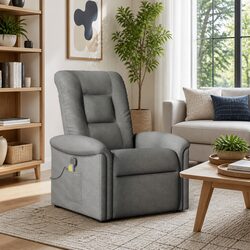 Transform Your Space with a Grey Fabric Massage Recliner Chair