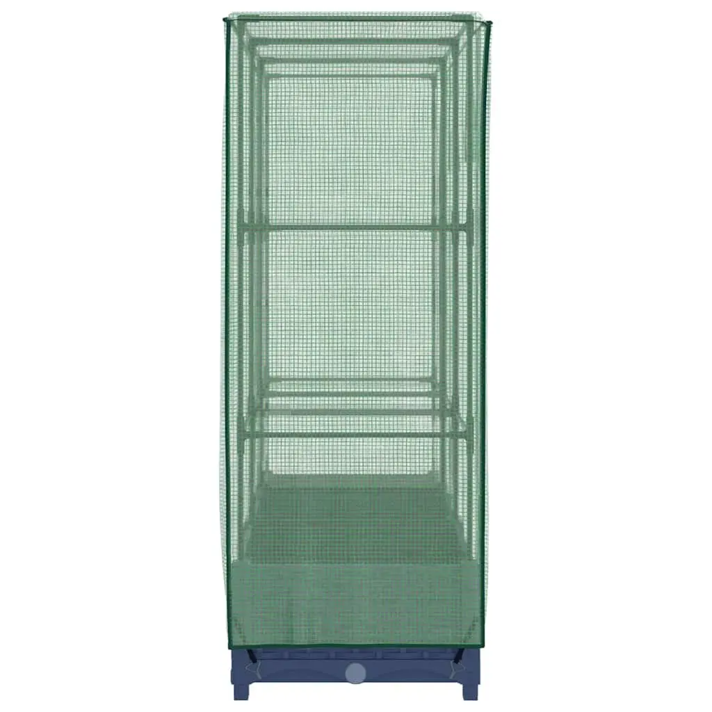 Raised Garden Bed Greenhouse Cover 120x40x123 cm Polypropylene Frame Water-resistant Polyethylene